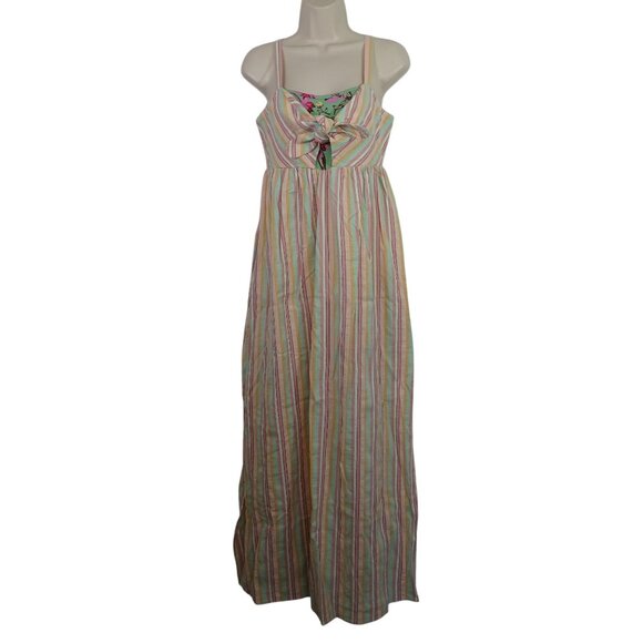 Matilda Jane No Baggage Pastel Striped Maxi Dress Women Size S Easter Spring - Picture 1 of 15
